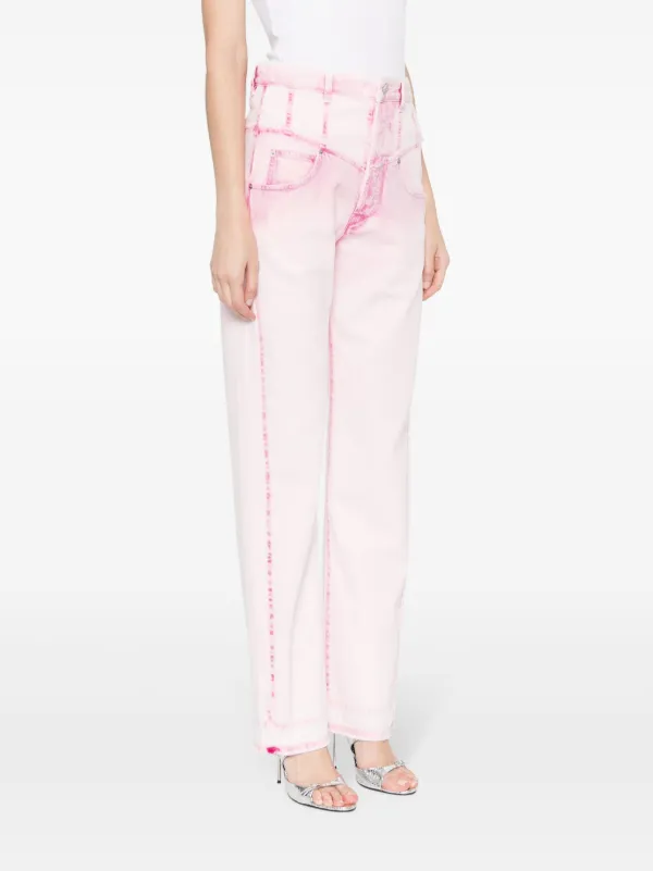 ISABEL MARANT Jean Noemie à Coupe Droite | Rose | FARFETCH FR