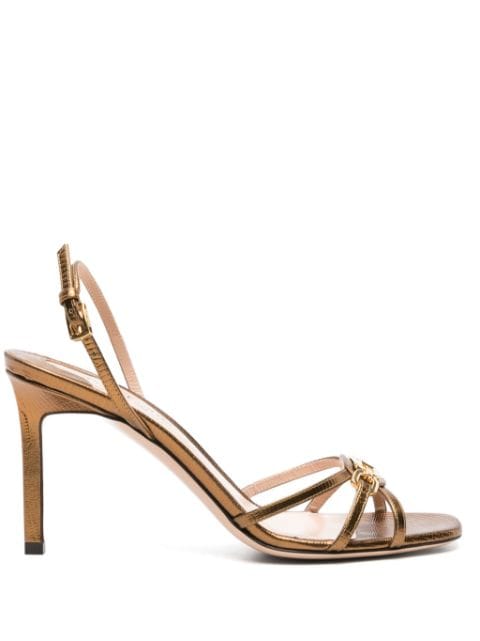 TOM FORD Whitney 85mm metallic sandals