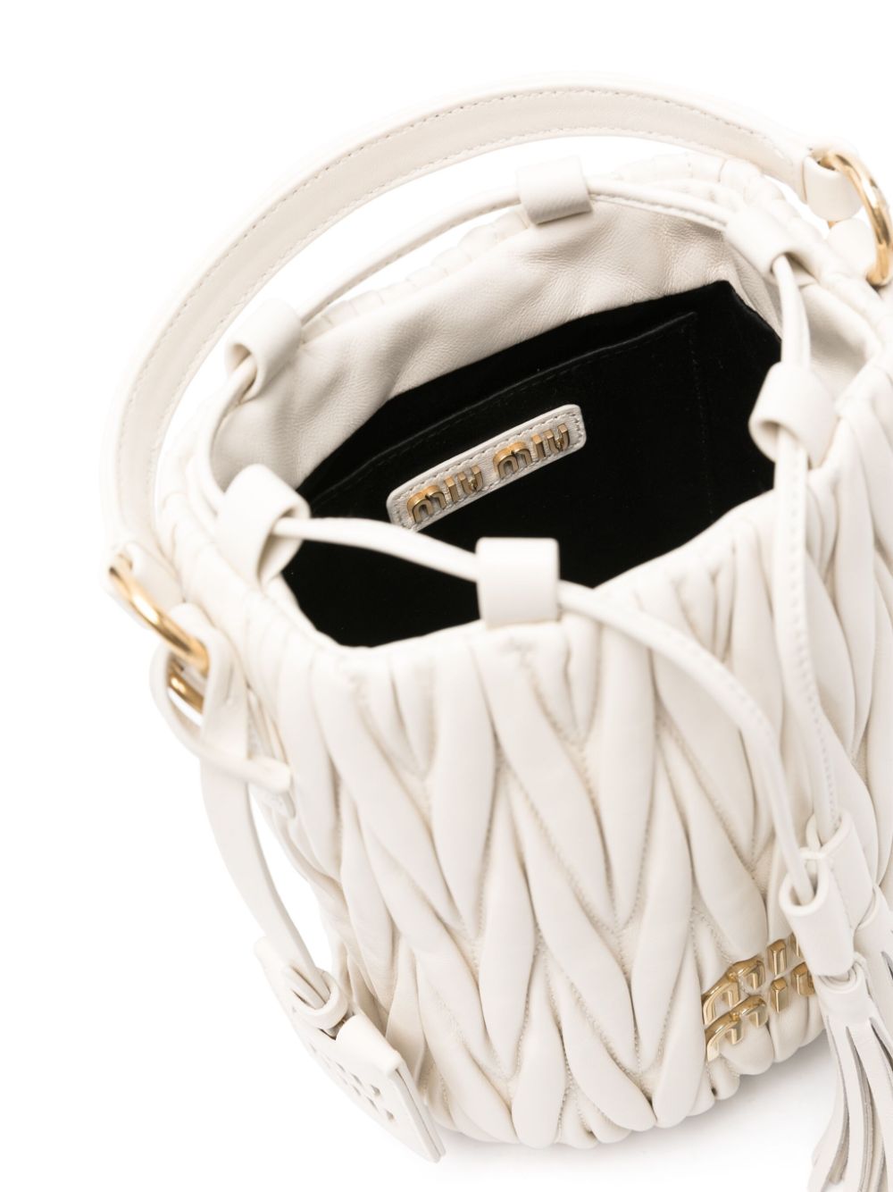 Miu Miu matelassé nappa bucket bag WOMEN