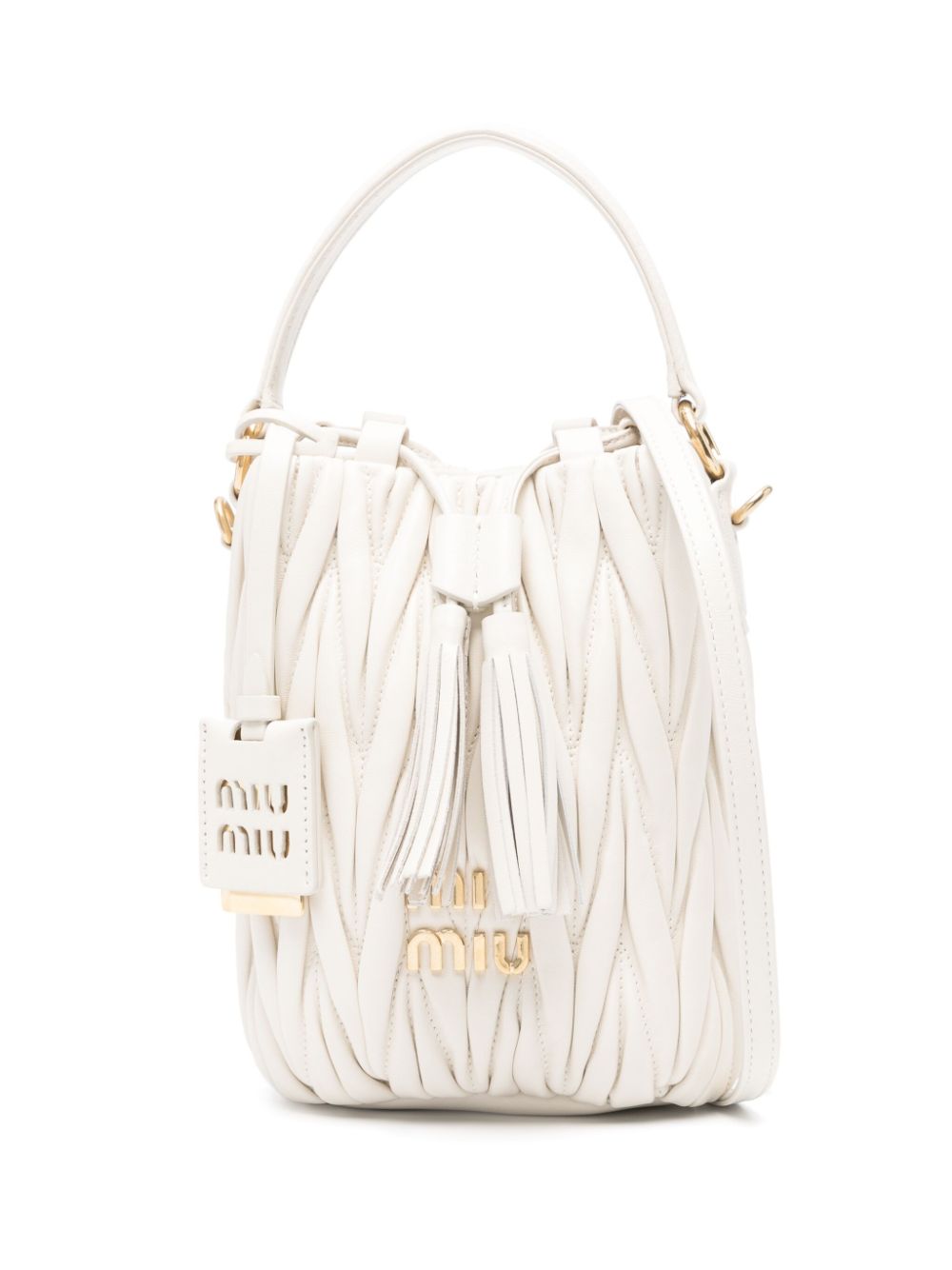 Miu Miu matelassé nappa bucket bag WOMEN