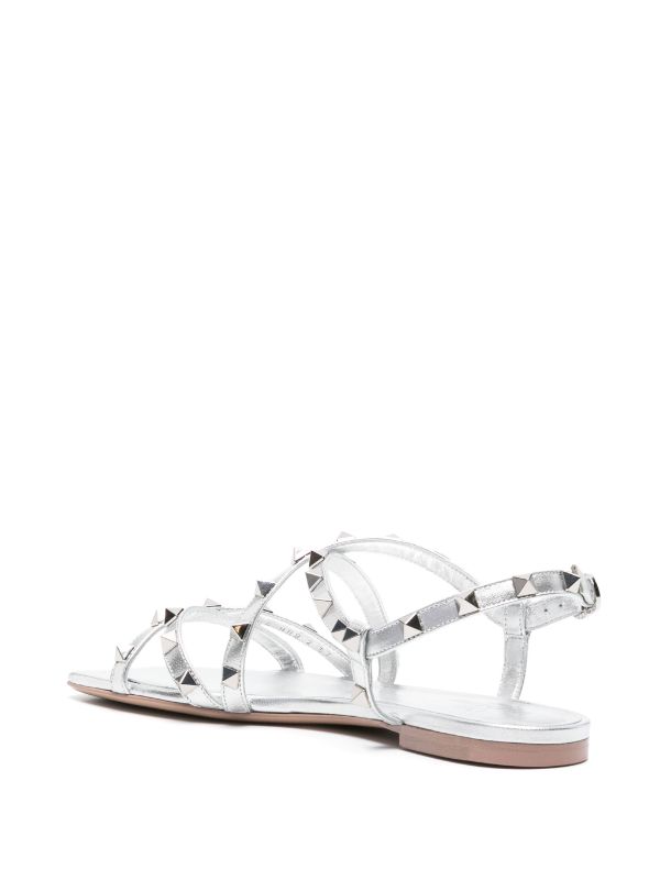 Silver on sale valentino sandals