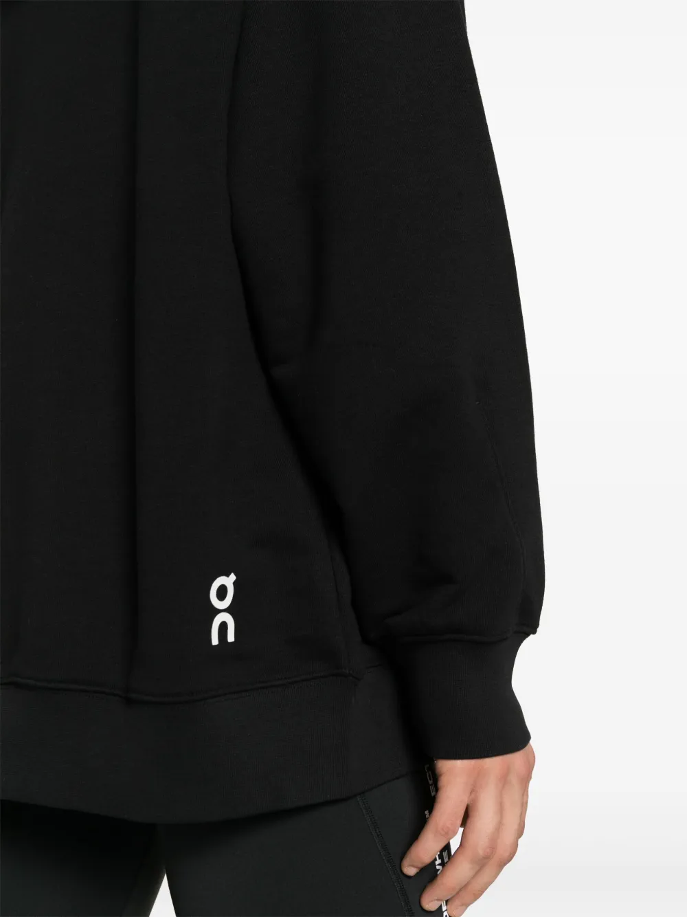 On Running Hoodie met monogramprint Zwart