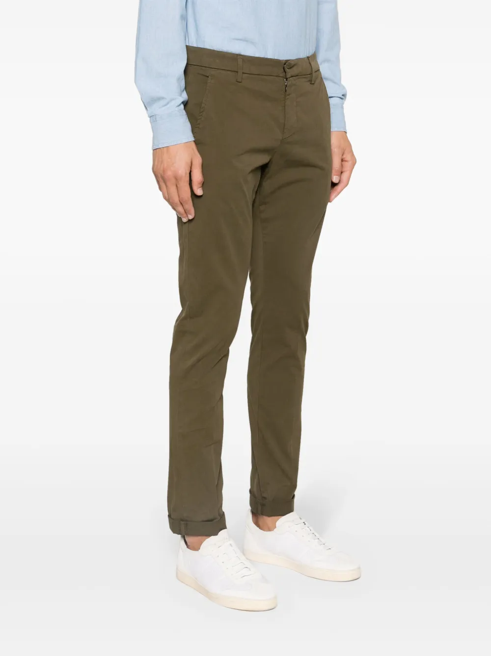 DONDUP Slim-fit chino Groen