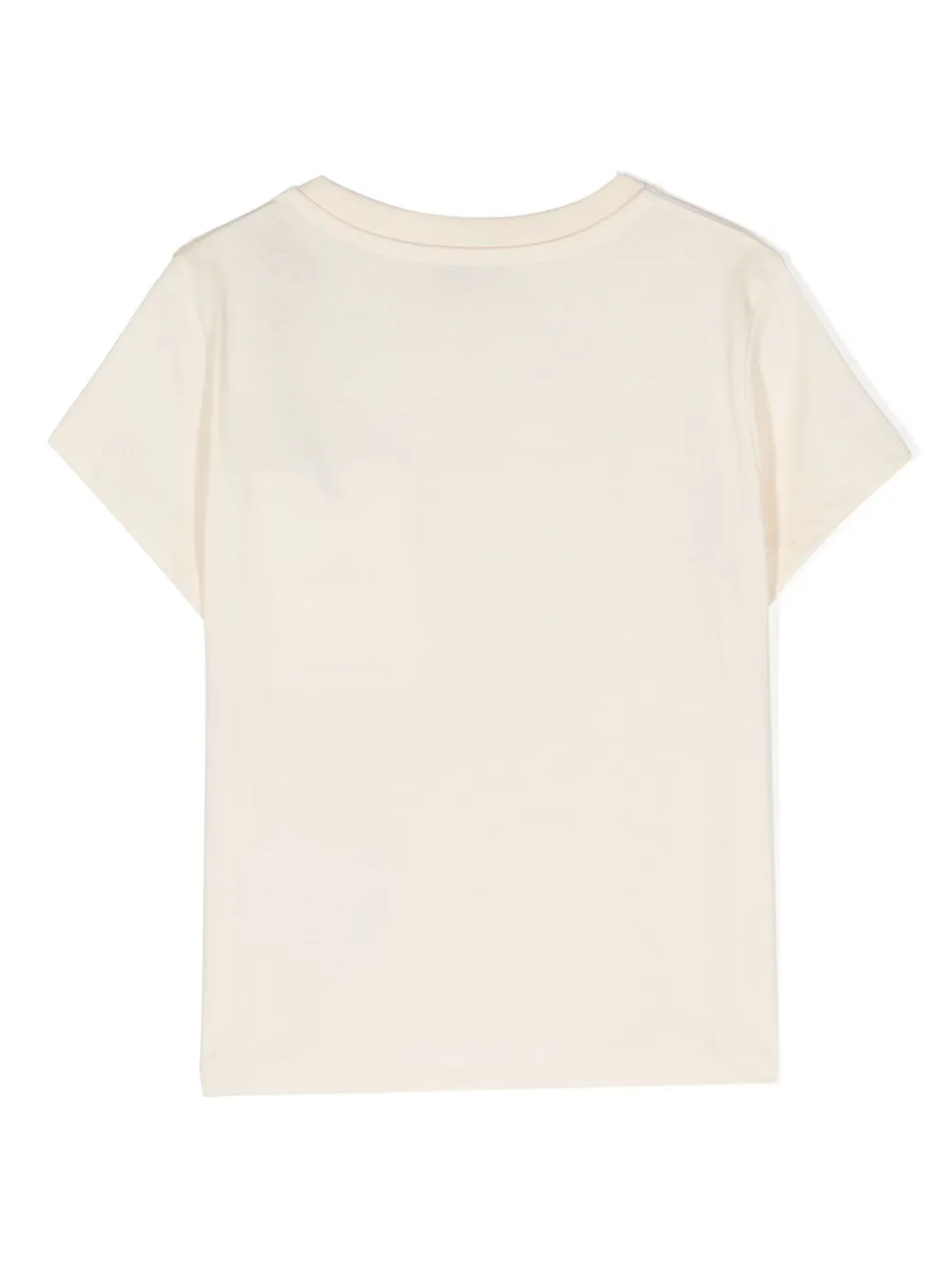 monclerenfant Moncler Enfant T-shirt met geborduurd logo - Beige