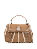GUESS USA suede-effect logo-plaque tote bag - Brown