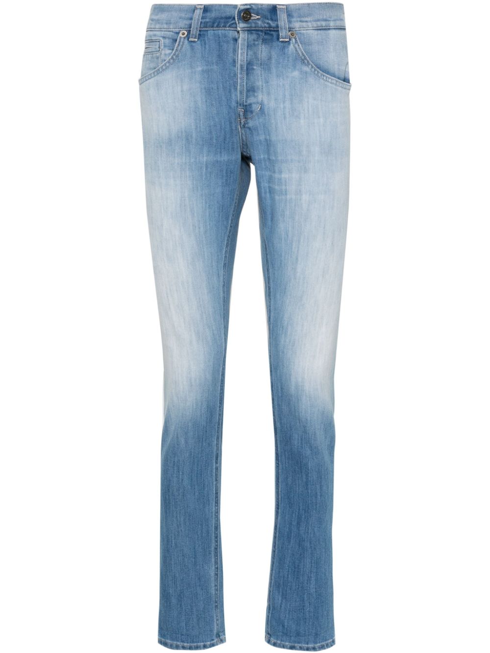DONDUP Jeans met logoplakkaat Blauw