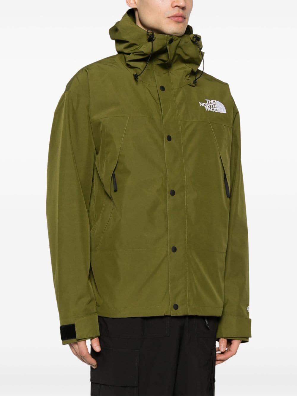 Shop The North Face Logo-embroidered Hooded Jackiet In Grün