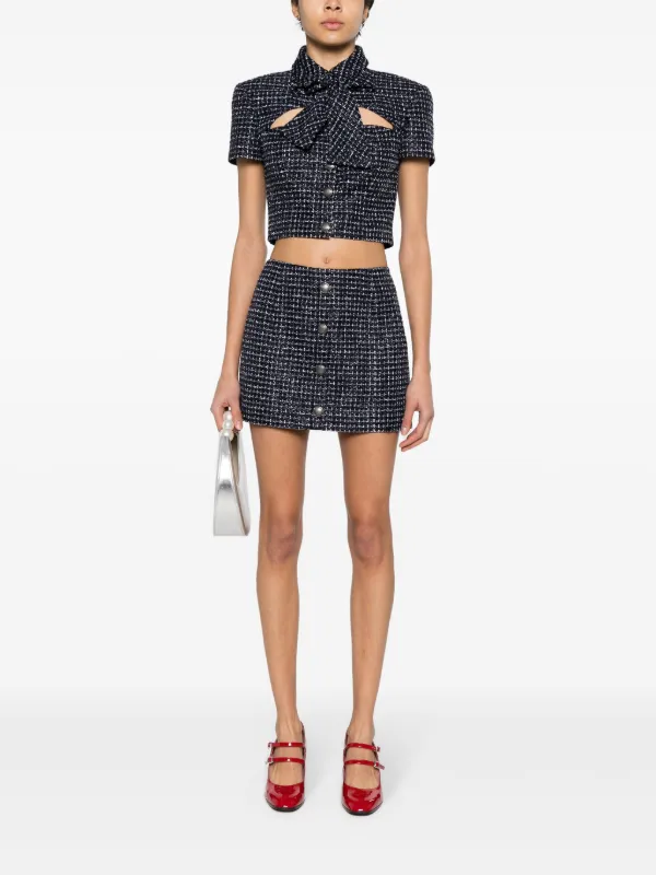 スカート ALESSANDRA RICH Tweed skirt ALESSANDRA RICH Checked sequin-embellished metallic tweed