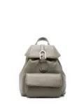 Furla logo-buckle leather backpack - Green