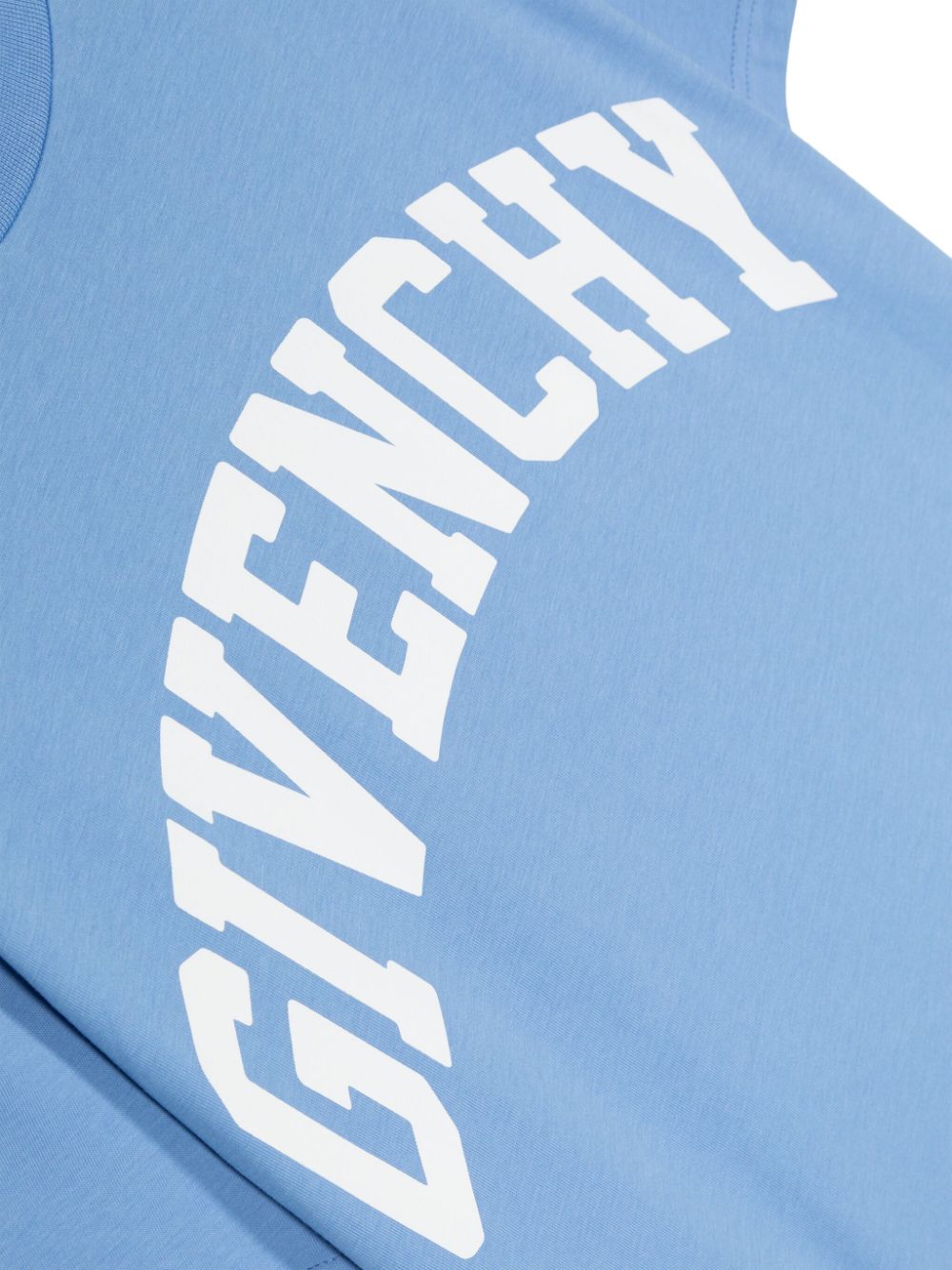 Shop Givenchy Logo-stamp Cotton T-shirt In Blue