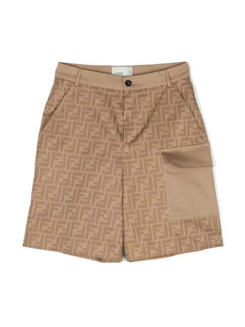 Fendi Kids FF-patterned cargo shorts