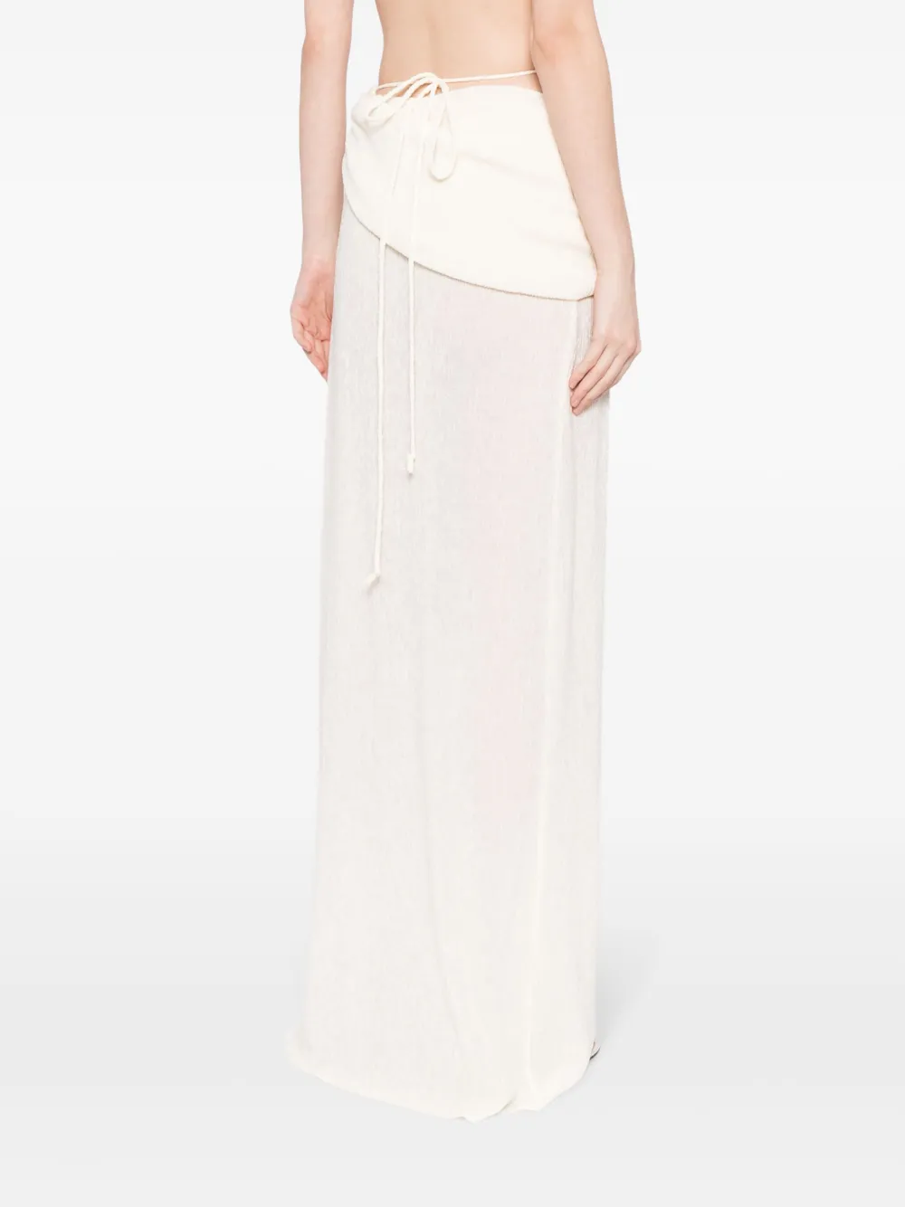 Magda Butrym Wraparound Maxi Skirt In Cream