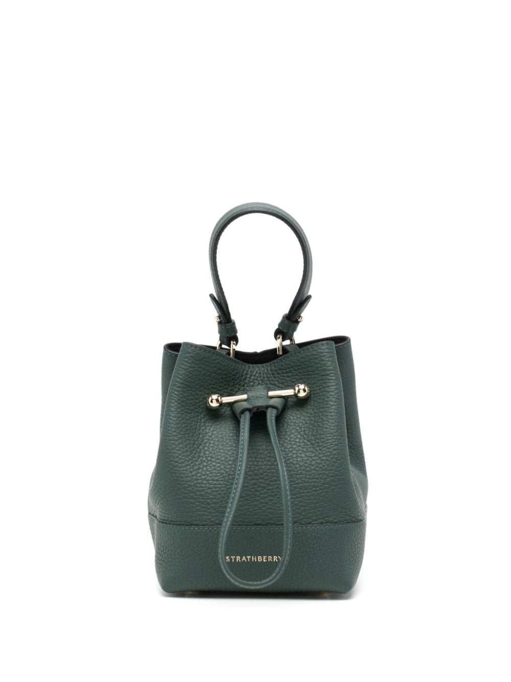 Strathberry Lana Osette Leather Bucket Bag In Green
