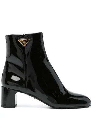 Prada boots patent online leather