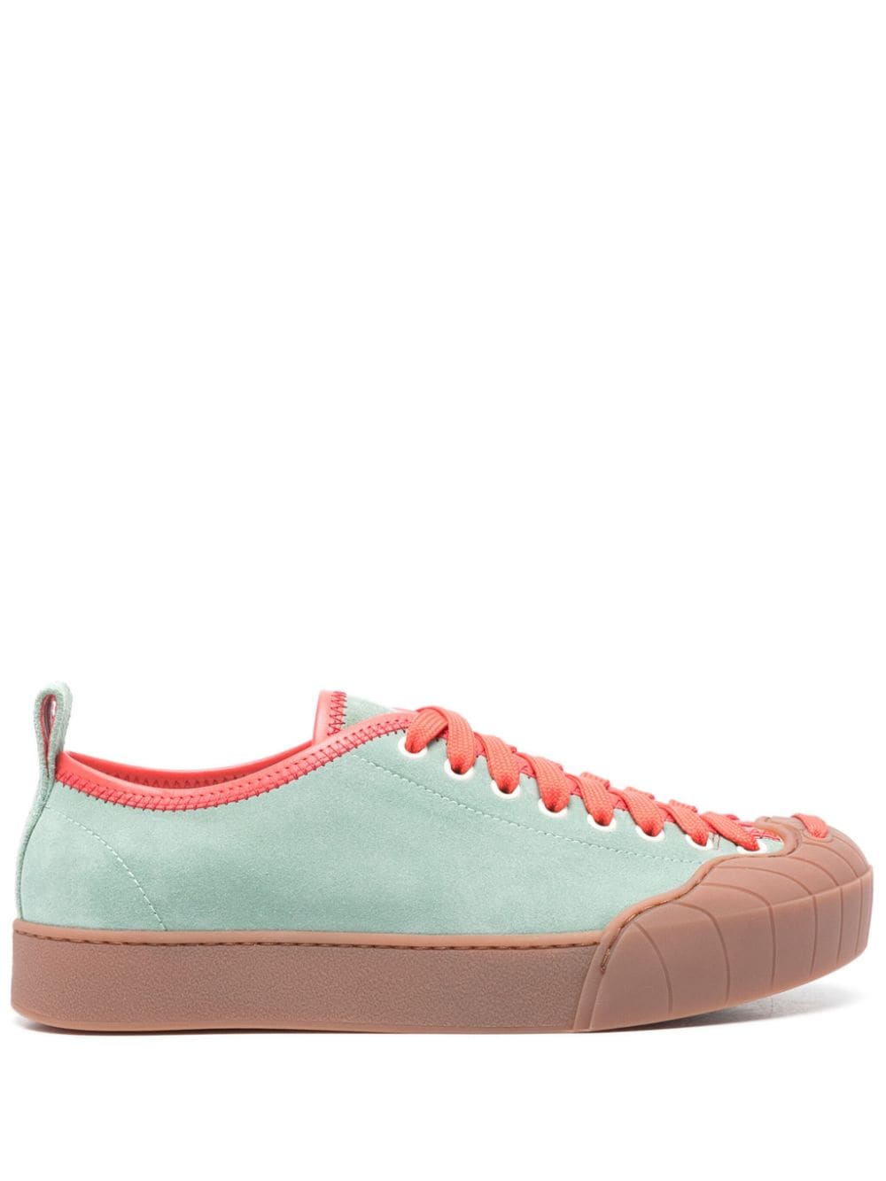 Sunnei Isi Suede Sneakers In Green