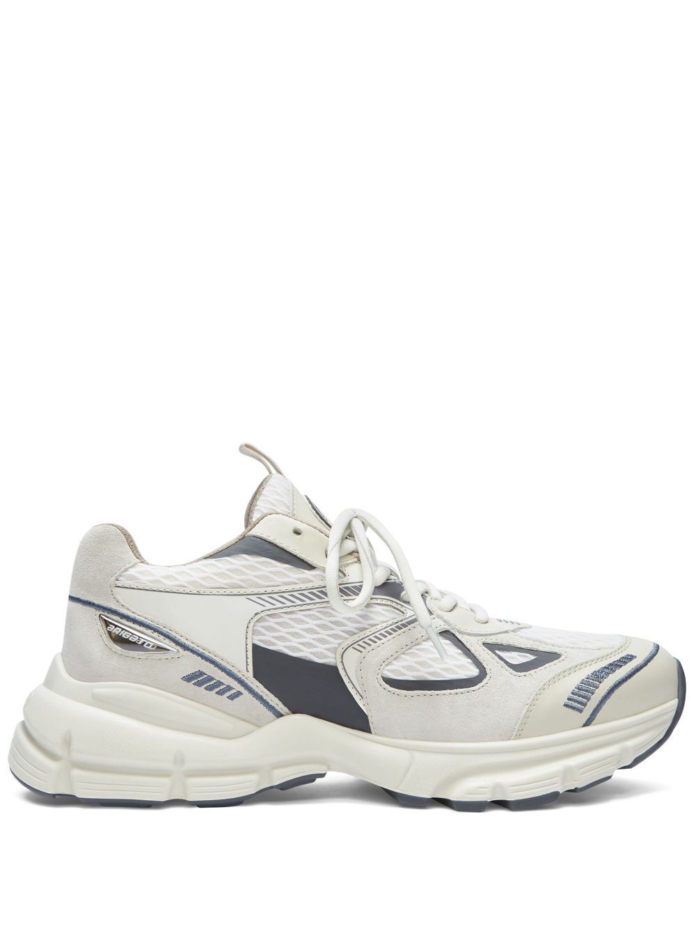 Shop Axel Arigato Marathon Runner Panelled Sneakers In White