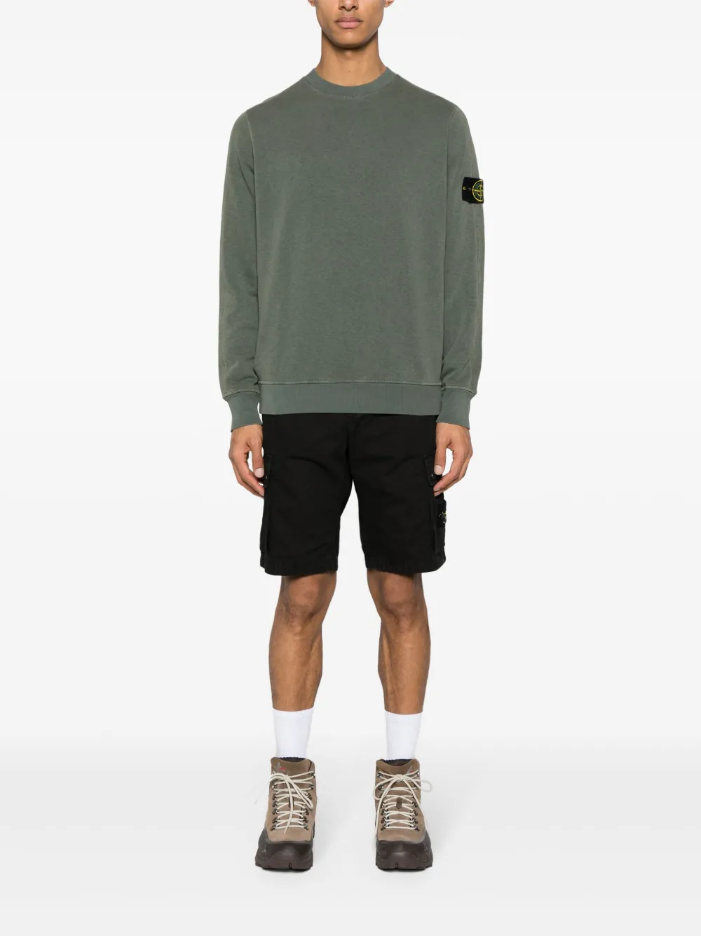 Stone Island Compass-badge cargo shorts - Zwart