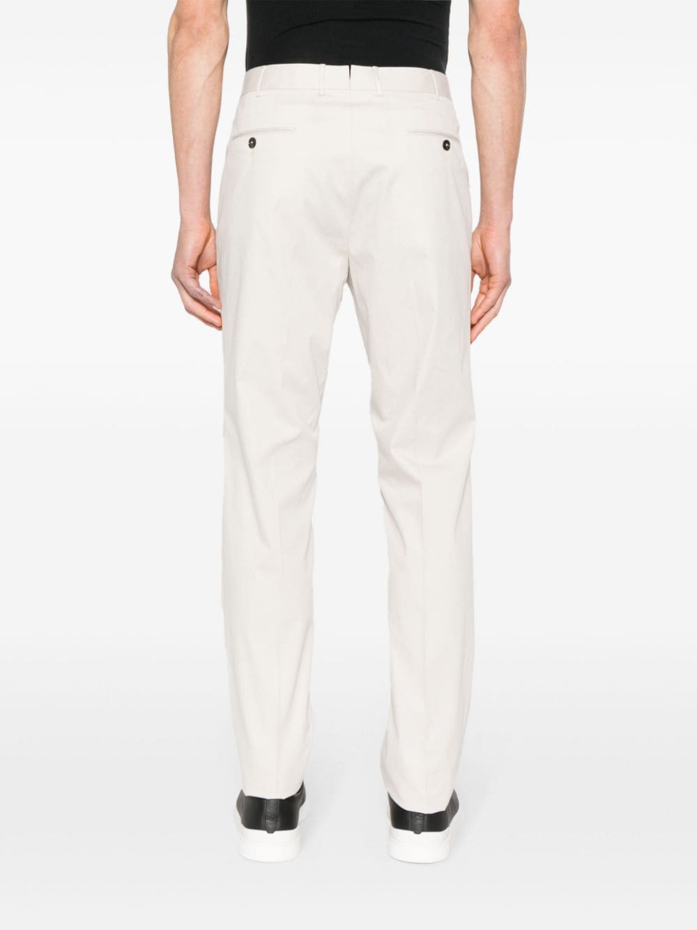 Zegna Chino van stretch-katoen Beige