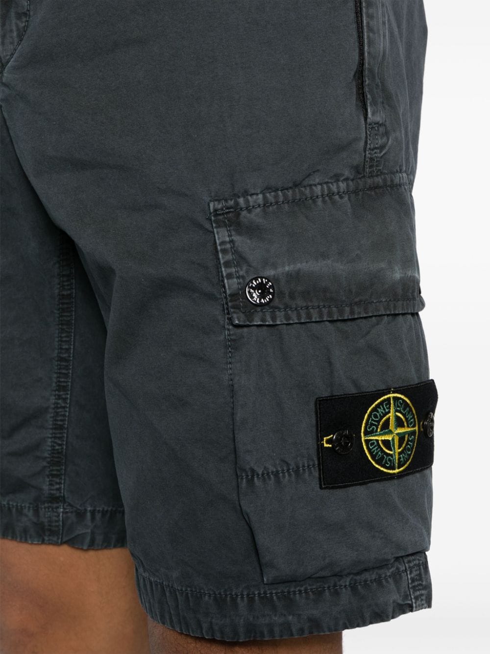 Stone Island Cargo shorts met Compass-logopatch Zwart