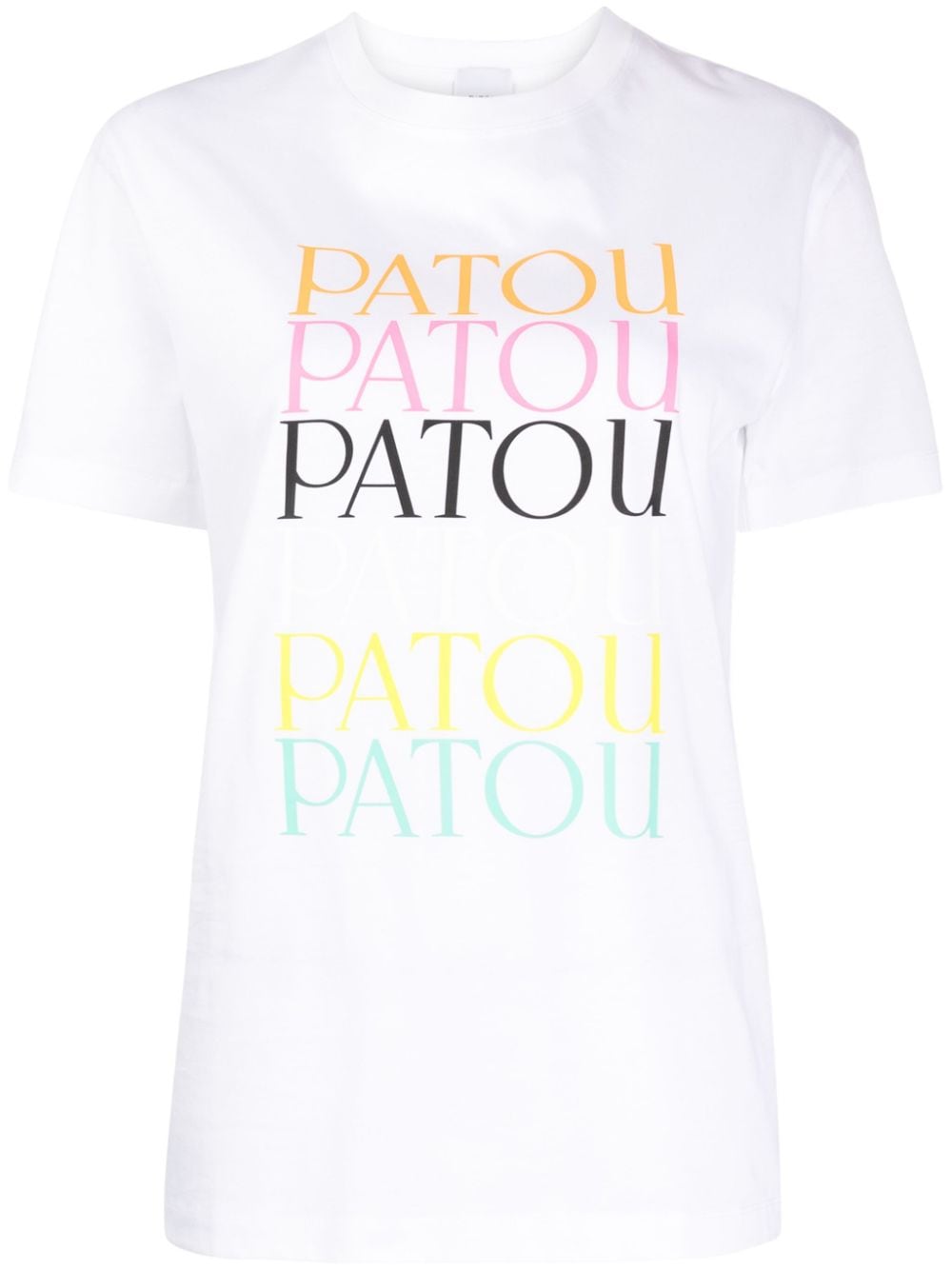 Patou Katoenen T-shirt met logoprint Wit