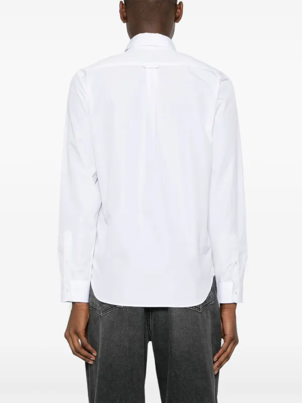 Maison Kitsuné Fox-patch Cotton Shirt | White | FARFETCH