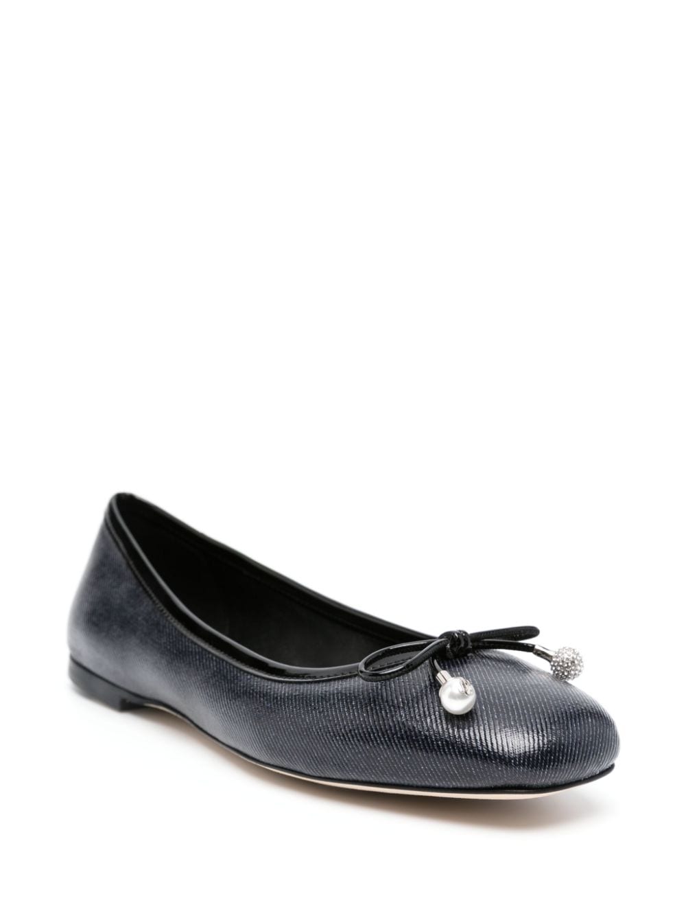 Shop Jimmy Choo Elme Flat Ballerina Shoes In Blue