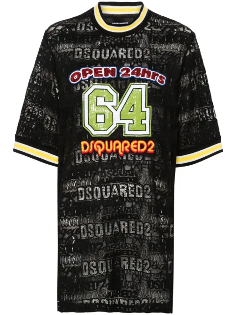 DSQUARED2 vestido estilo playera 64 Lacey