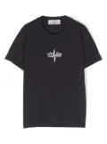 Stone Island Junior Compass-motif cotton T-shirt - Blue