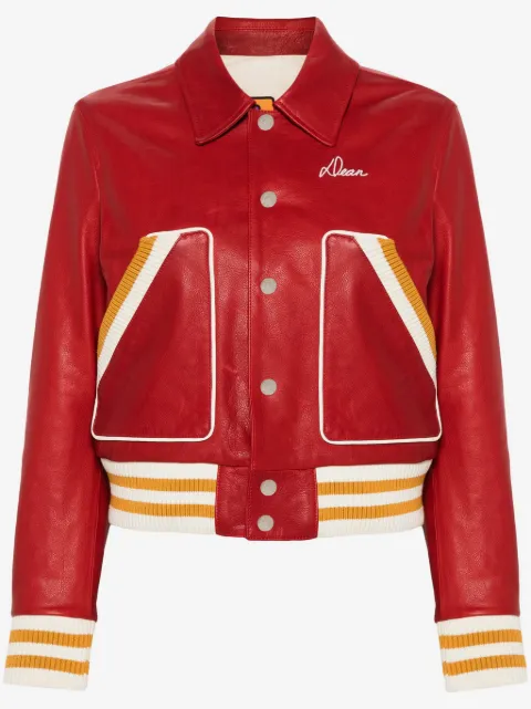 DSQUARED2 Varsity leather bomber jacket