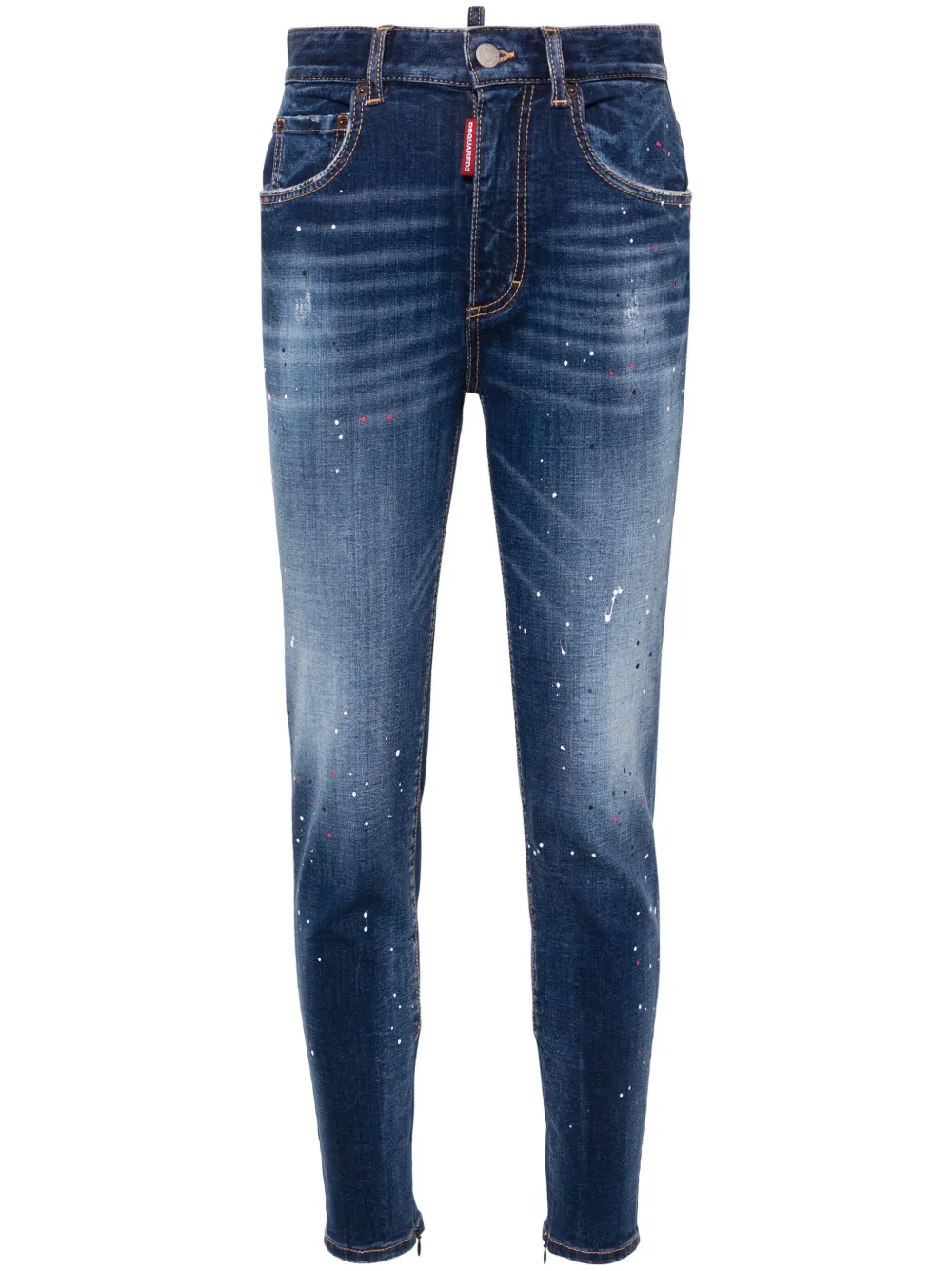 Dsquared2 Twiggy High-rise Skinny Jeans In Blue