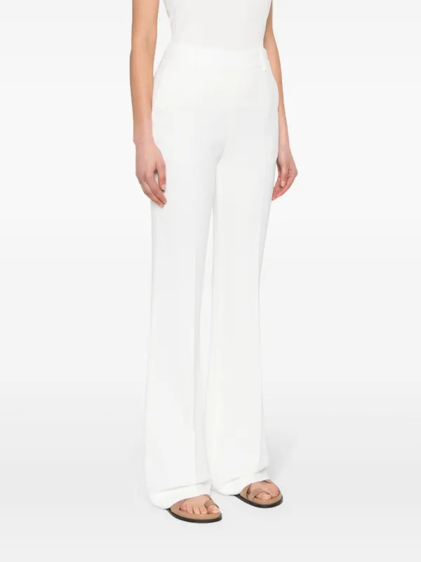 パンツ Ermanno Scervino Tailored White Trousers With High Waist Ermanno Scervino high-waist Tailored Trousers | White