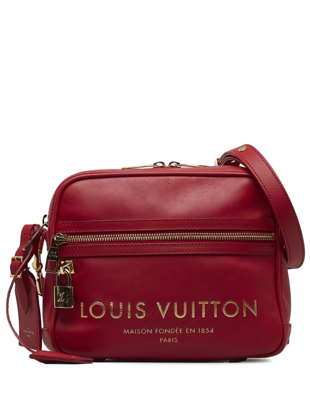 Pre-owned Louis Vuitton 2009  Flight Paname Takeoff Shoulder Bag In Red