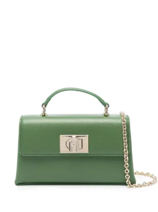 Furla 1927 レザーショルダーバッグ ミニ | グリーン | FARFETCH JP