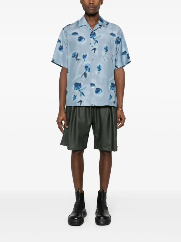 シャツ OAMC Flora Cut Shirt Blue 23E28OAU61VICOA016400 23E28OAU61VI OAMC floral-print Cotton Shirt | Blue | FARFETCH