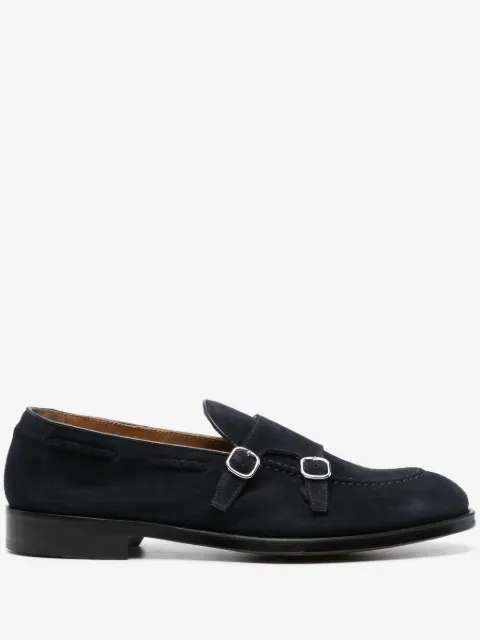 Doucal's double-buckle suede shoes