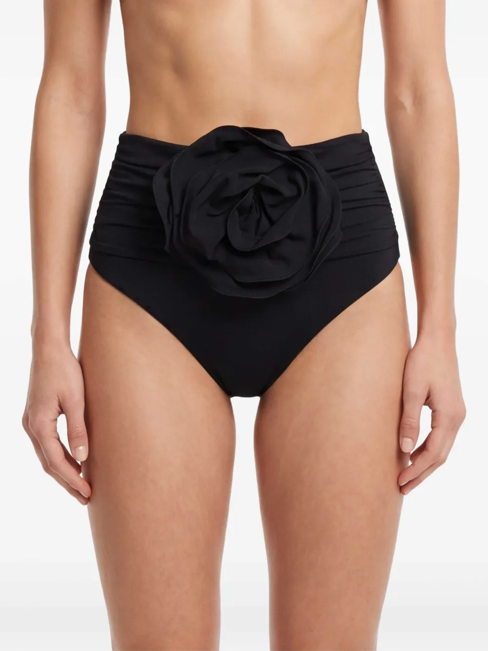 Magda Butrym Bikinislip met bloemenpatch Zwart