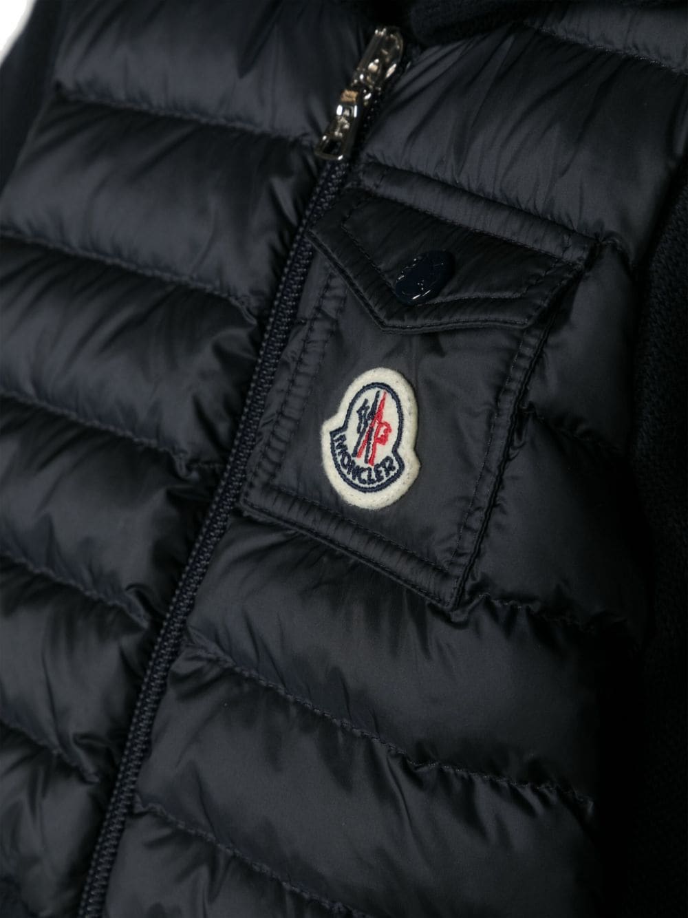 Moncler Enfant Donsjack met logopatch Blauw