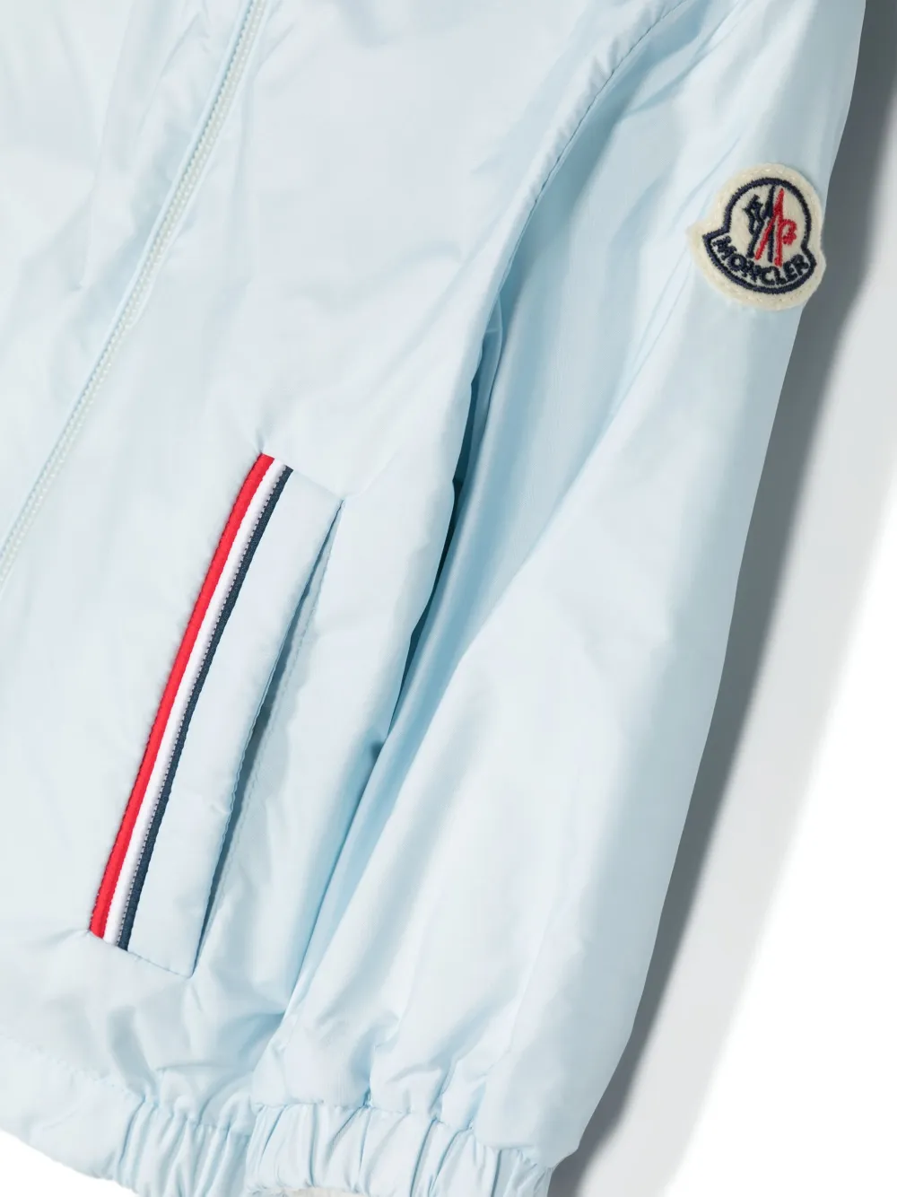 Moncler Enfant Jack met capuchon en logopatch Blauw