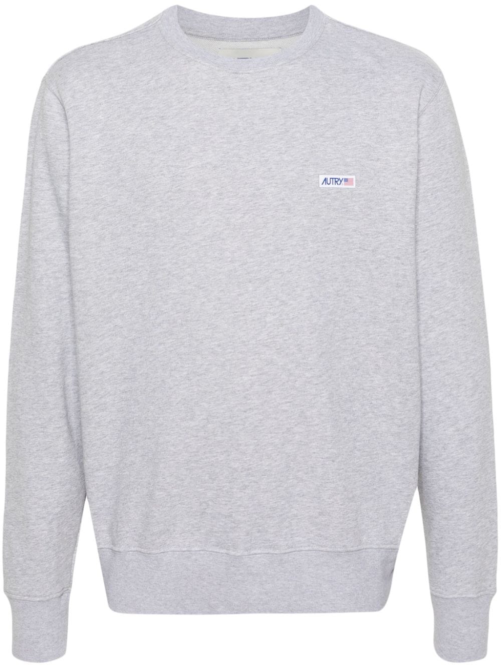 Shop Autry Logo-patch Cotton Sweatshirt In Grey