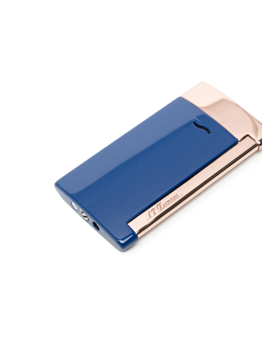 Shop St Dupont Slim 7 Lacquer Lighter In Blue