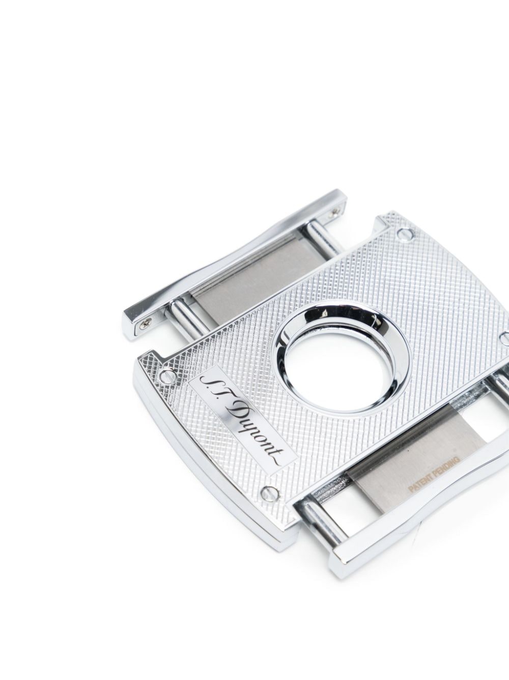 Shop St Dupont Maxijet Engraved Cigar Cutter In Silver