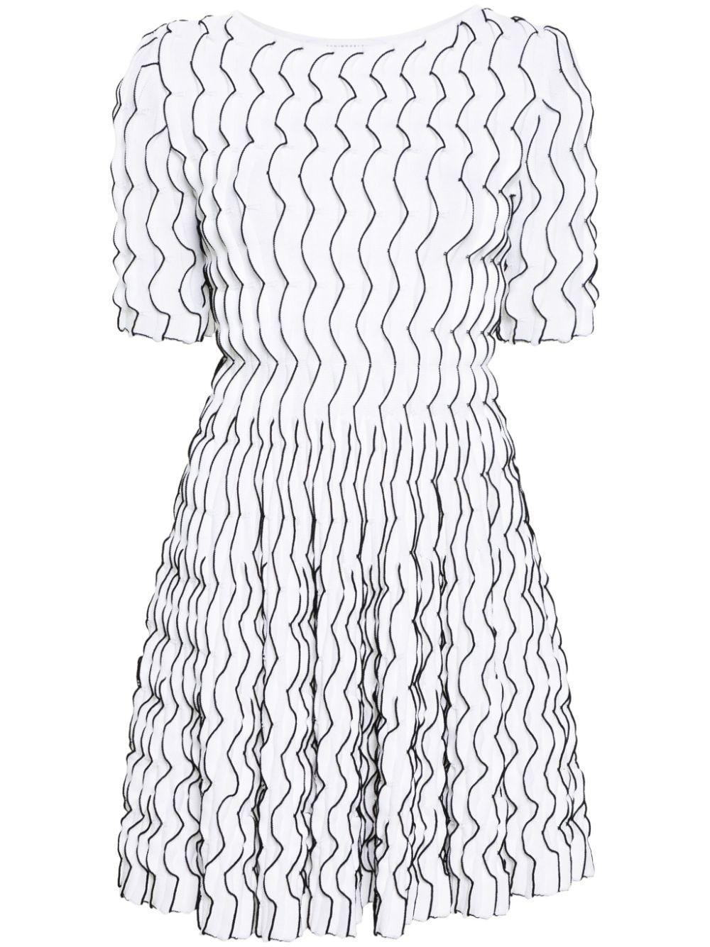 Shop Antonino Valenti Ruffled Flared Mini Dress In White