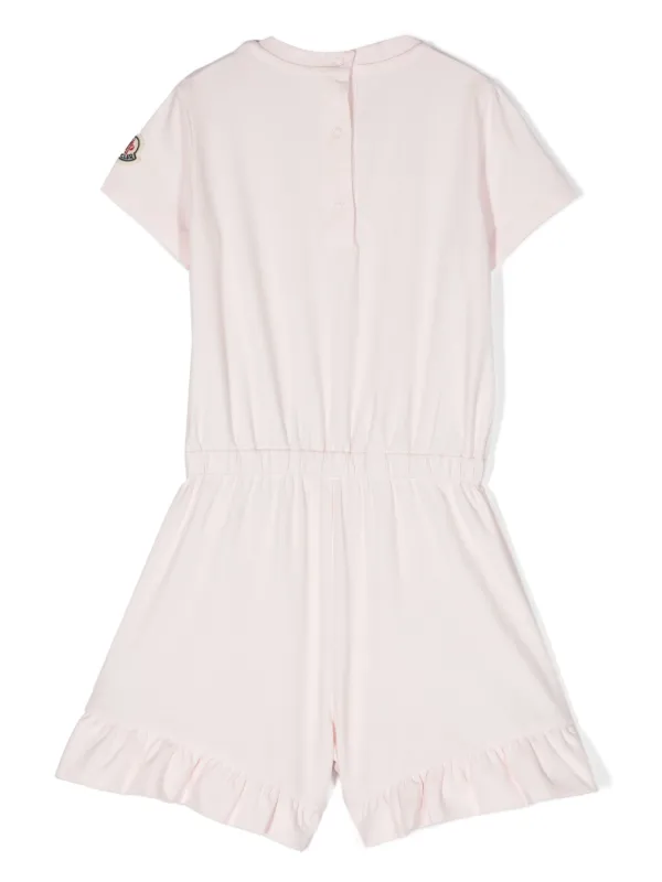Moncler Enfant ロゴ ロンパース | ピンク | FARFETCH JP