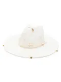 Ruslan Baginskiy straw fedora hat - White