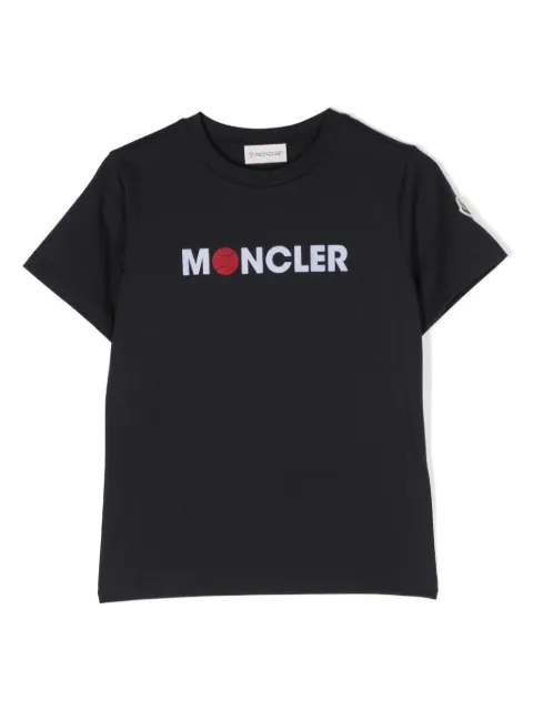 Moncler Enfant 植绒logo棉T恤