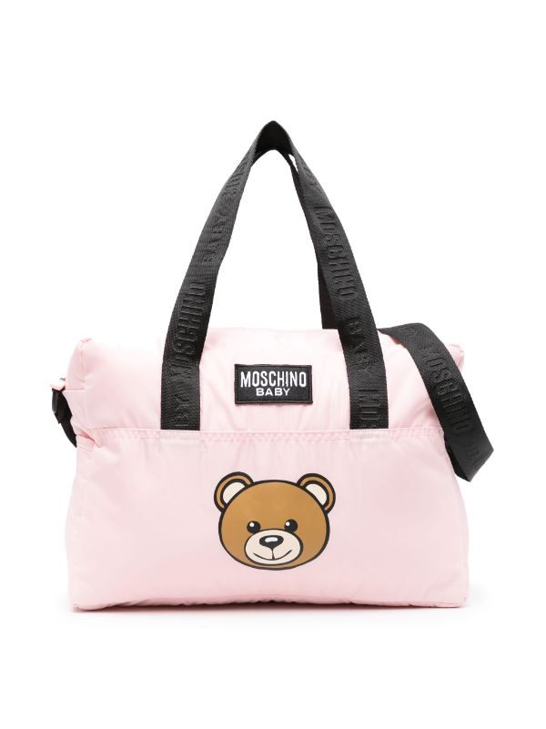 Moschino kids teddy discount bear printed changing bag