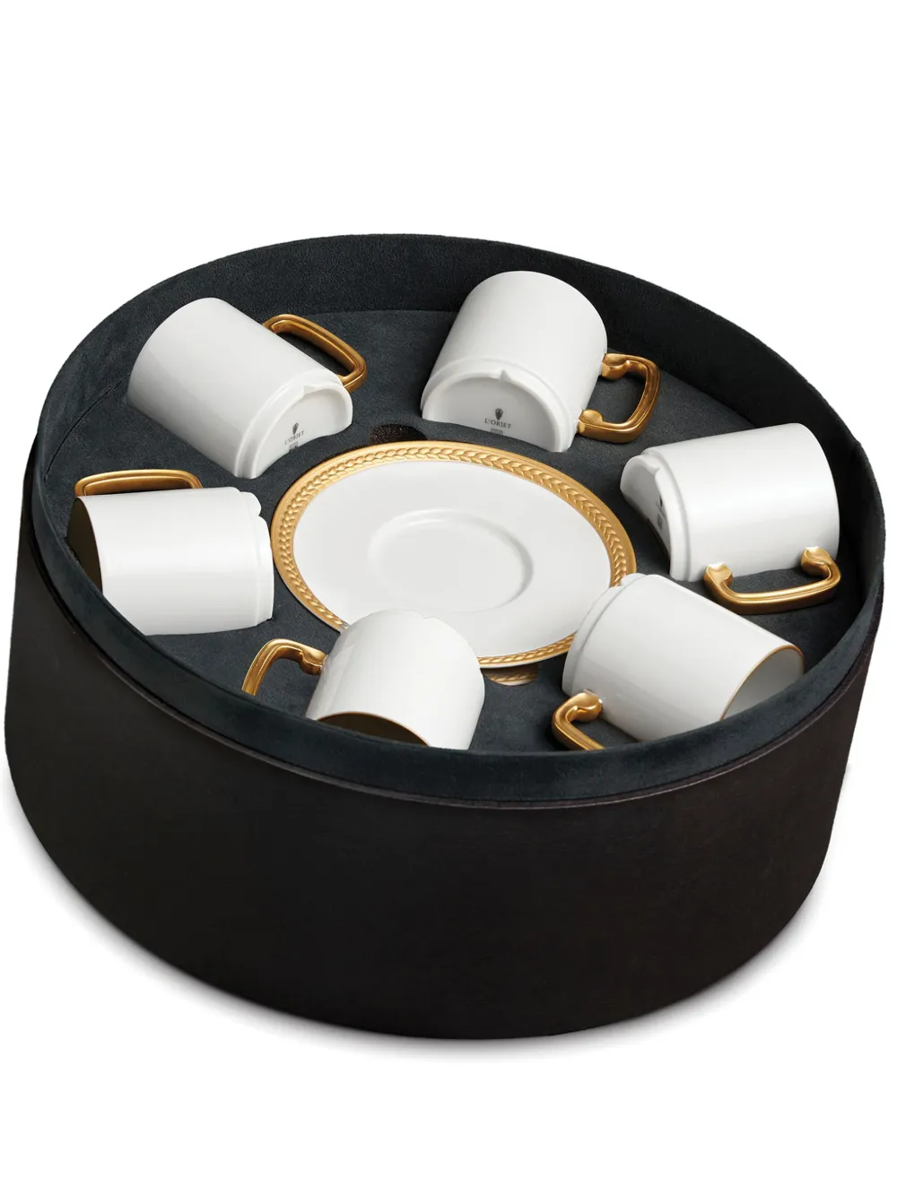 L'Objet Soie Tressée espresso cups and saucers (set of six) | White | Image 1