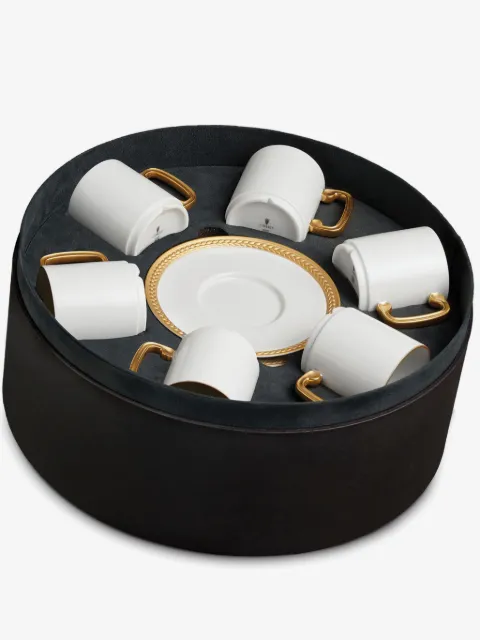 L'Objet Soie Tressée espresso cups and saucers (set of six)