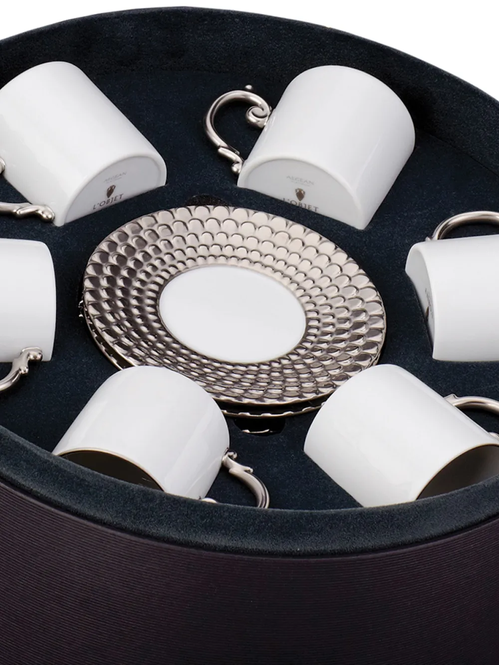 L'Objet Aegean espresso cups and saucers (set of six) | Tea & Coffee | Image 2