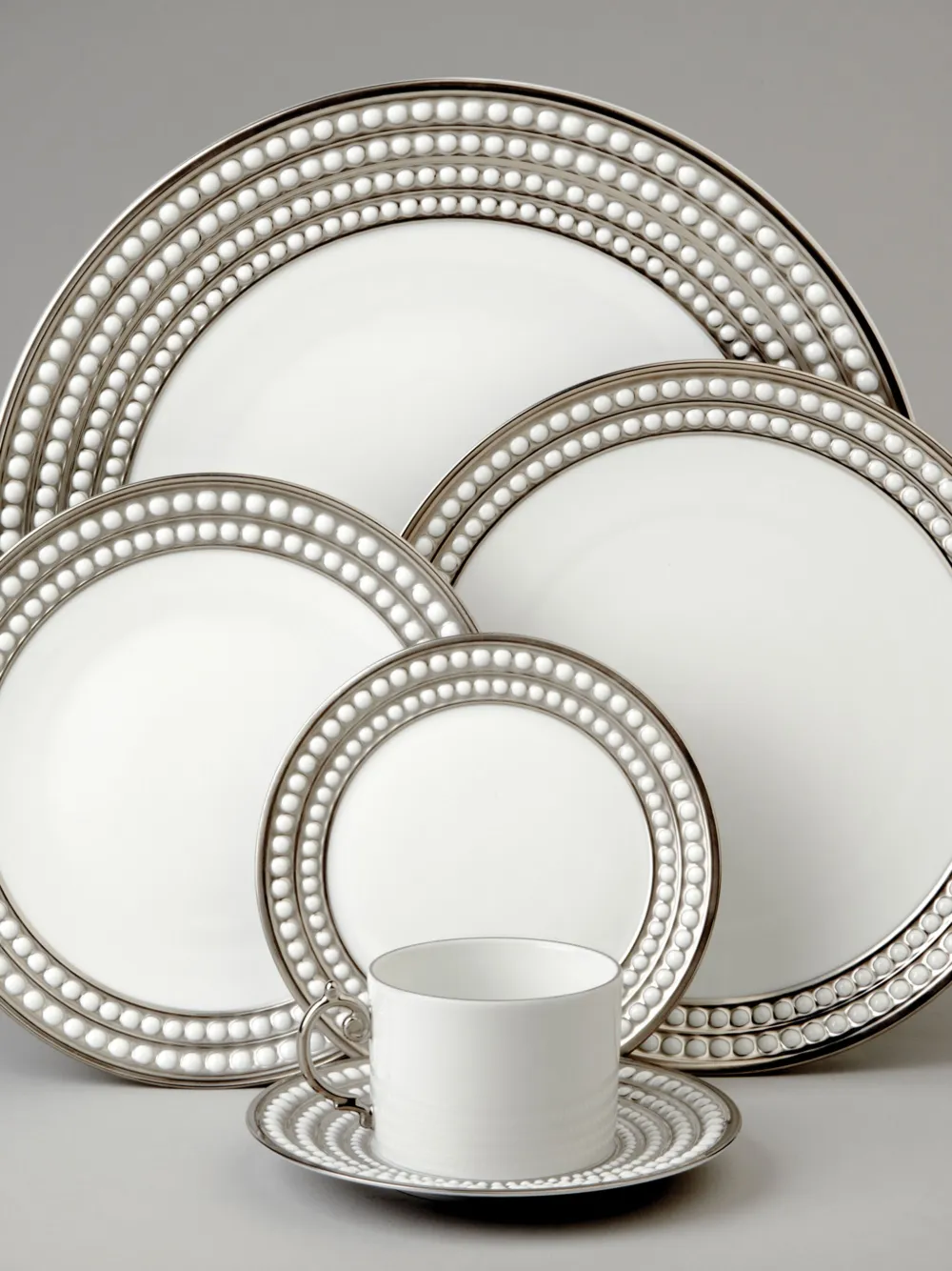 L'Objet Perlée tea cups and saucers (set of two) | Tea & Coffee | Image 2